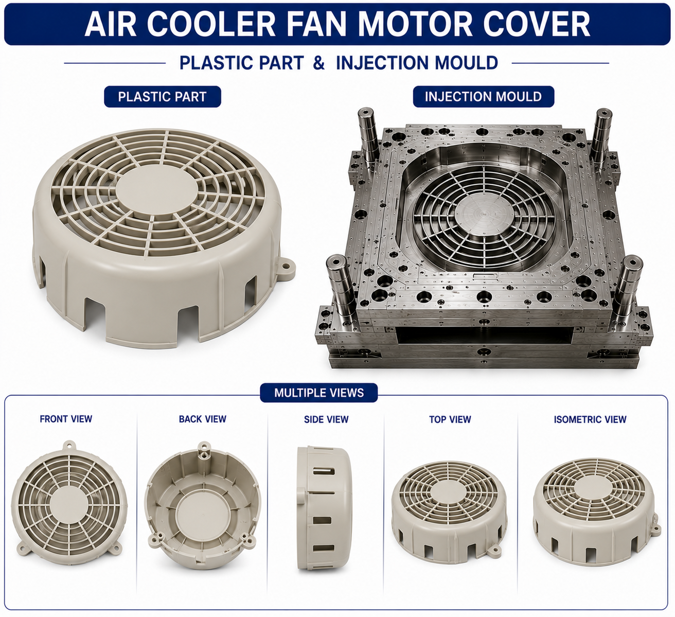 Air Cooler Plastic Fan Motor Cover